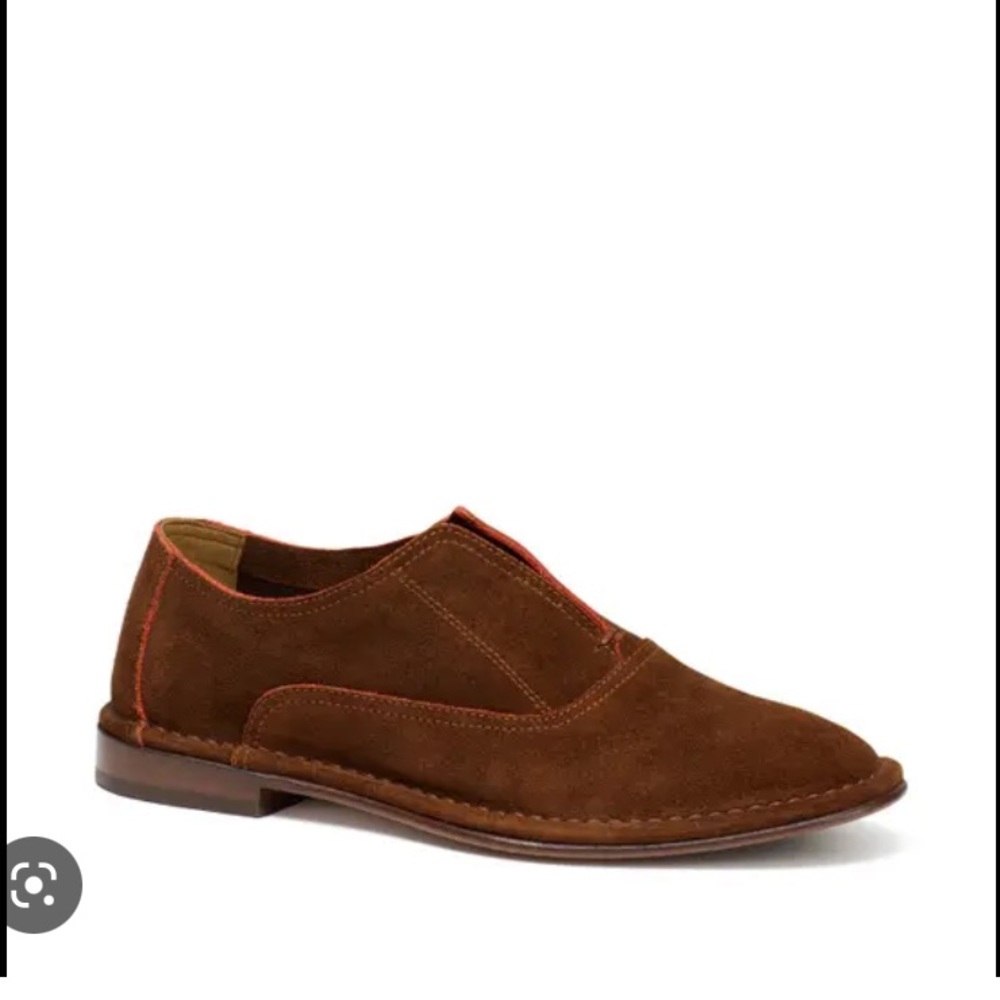 Trask Avery Brick Suede Brown Loafers Shoes Slip On